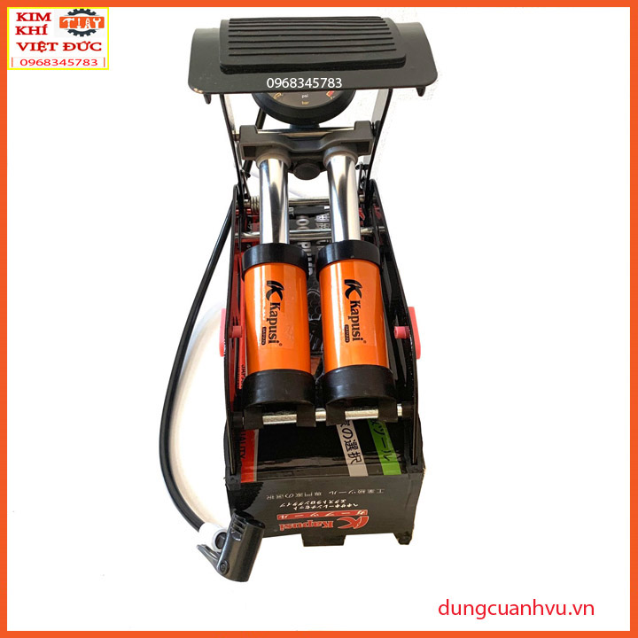 [ CHÍNH HÃNG ]bơm xe đạp chân 2 ống GOFURTER , bơm xe đạp, bơm xe máy, bơm lốp ô tô