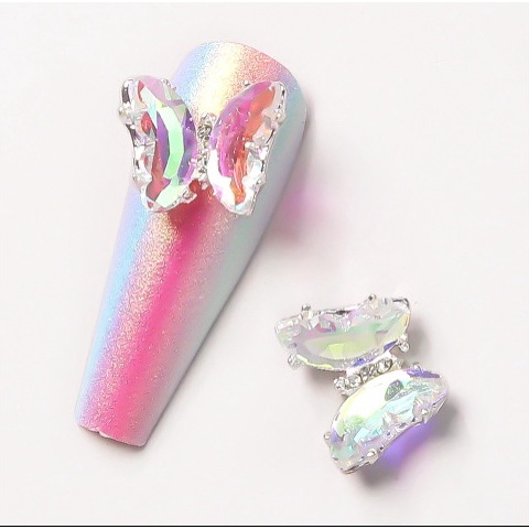 Charm nail - charm đá sáng - charm bướm cao cấp