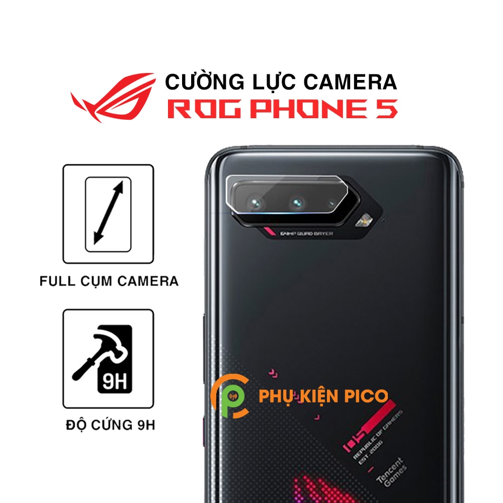Cường lực camera Rog Phone 5 / Rog Phone 5s độ cứng 9H trong suốt không ảnh hưởng đến chất lượng chụp ảnh - Dán camera Rogphone 5