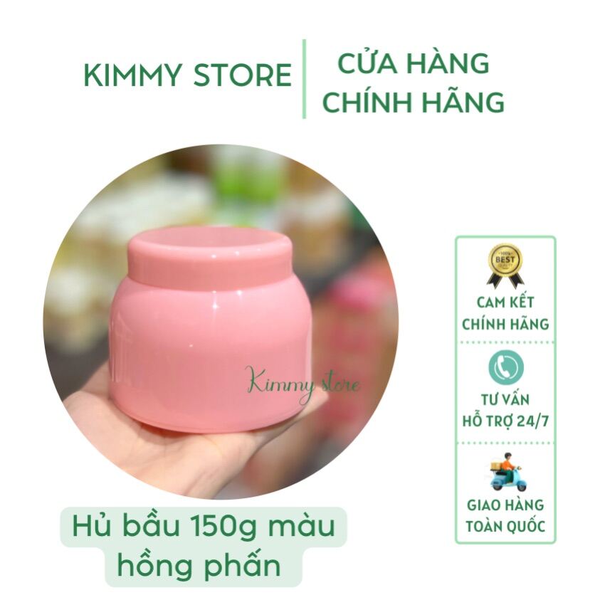 Lẻ hộp 150g hủ nhựa đựng kem bầu hồng phấn