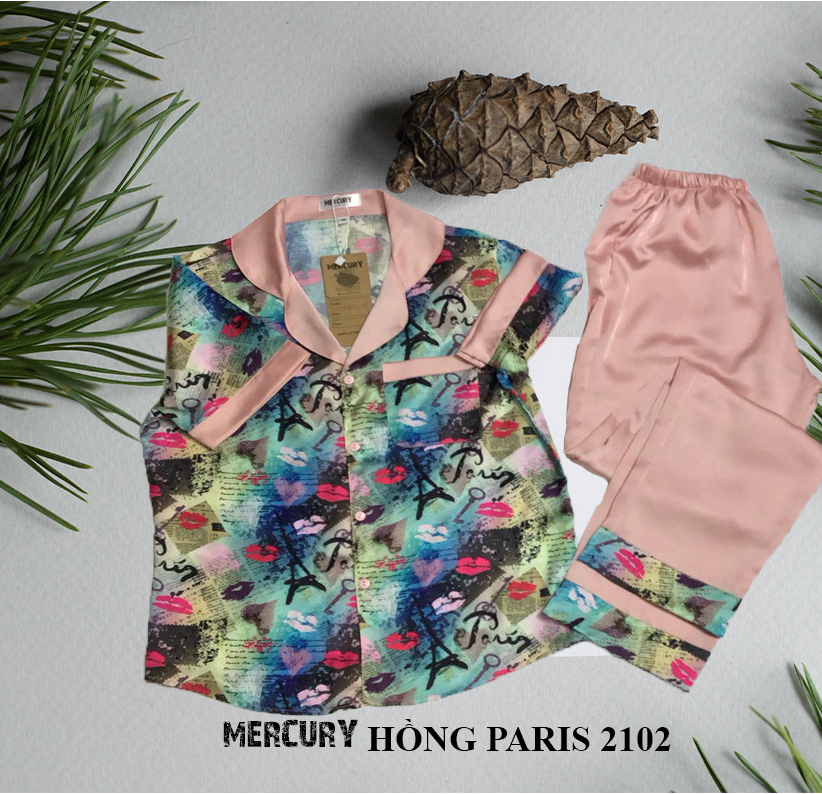 Ảnh thật 100% - Đồ bộ Pijama Mercury lụa satin