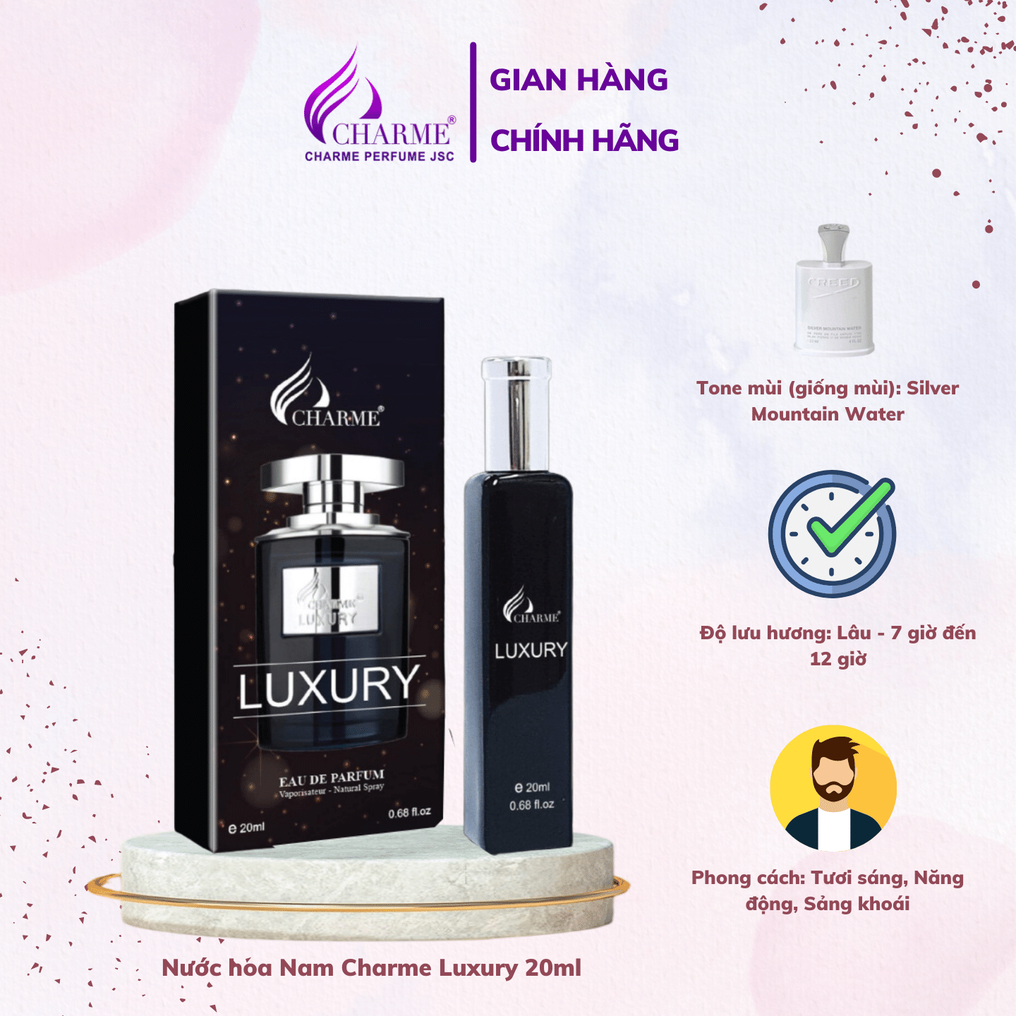 Perfume men charme luxury 20ml