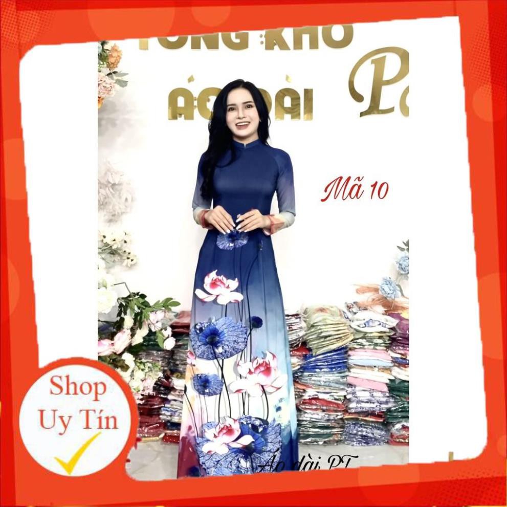 [Freeship đơn từ 0đ] ] Áo dài lụa nhật 👗 FREESHIP 👗 Áo dài chất lụa Nhật in 3d đẹp