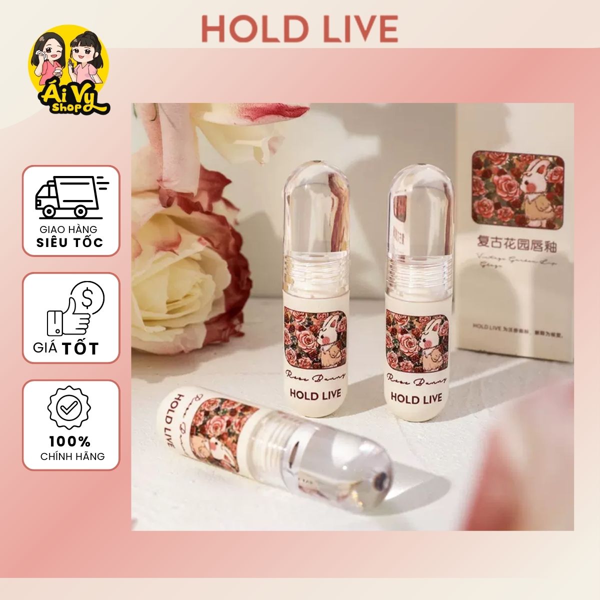 Son Kem Lì Thỏ Hoa HOLD LIVE Rose Bunny HL663 - HOLDLIVE