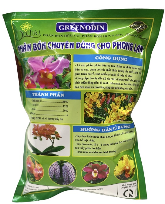 PHÂN BÓN CHUYÊN DÙNG CHO HOA LAN ORGANIC 70% ORCHID GREEN – KÍCH RỄ MẠNH, LÁ XANH, HOA TO ĐẸP