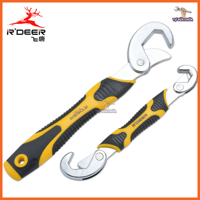 Bộ 2 cờ lê đa năng cao cấp chính hãng R'deer RT-H03 cán bọc cao su mở 9-32mm, có thể điều chỉnh, kẹp chống trượt