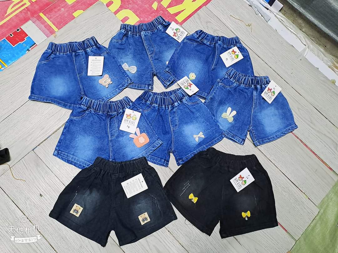 [Hoàn tiền 6%] Quần jeans đùi/ quần đùi giả váy cho bé gái 10-40kg