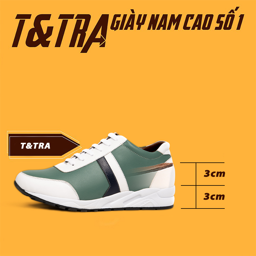 Giày Cao Nam T&TRA T29 Xanh Ngọc cao 6CM