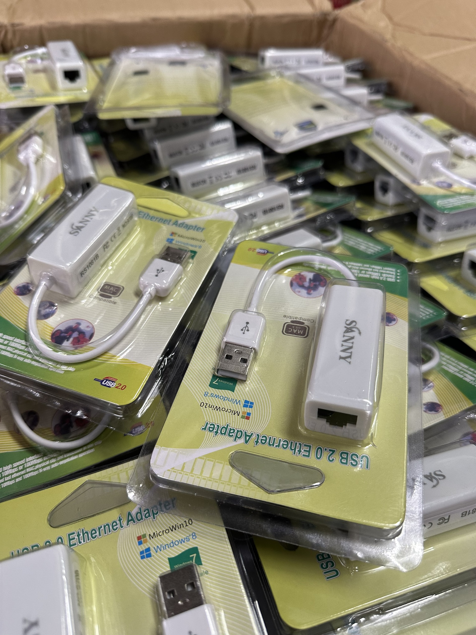 Bộ chuyển đổi USB to LAN RJ45 (Trắng) USB 2.0 Dùng kết nối mạng Lan internet qua cổng USB