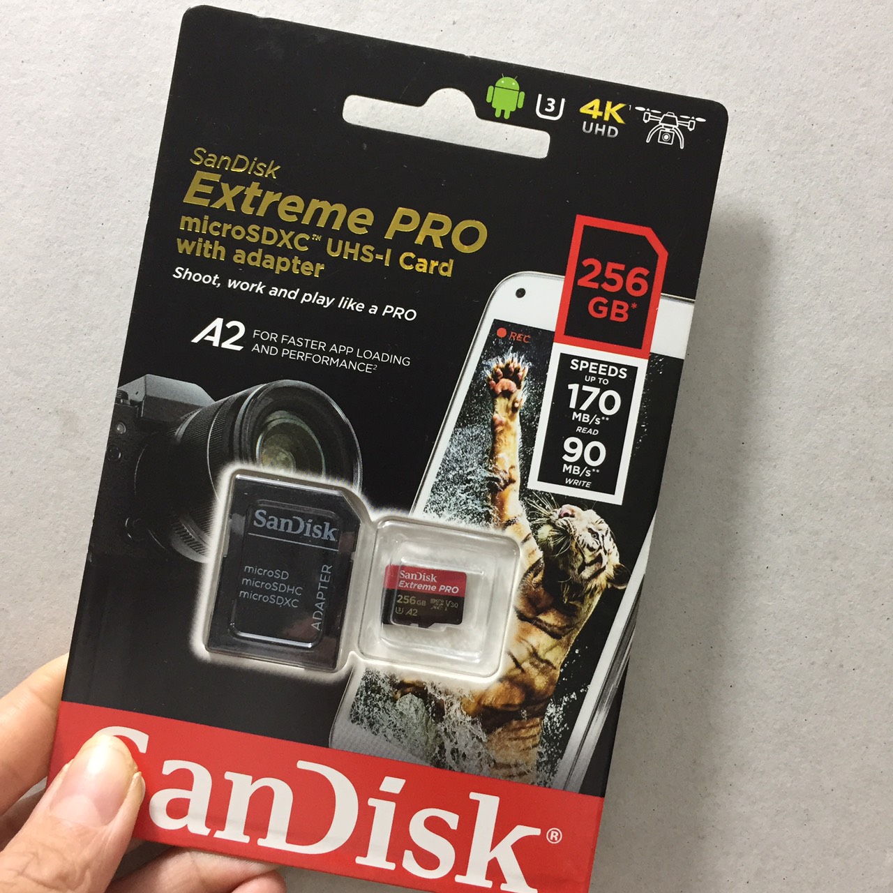 [ 64GB/ 128GB / 256GB/512GB ]Thẻ nhớ MicroSD SanDisk Extreme Pro A2 tốc độ 200MB/s SDSQXCY - GN6MA