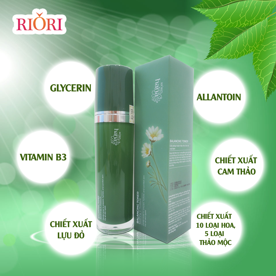 Nước hoa hồng RIORI BALANCING TONER 120G (loại cao cấp-chai xanh)