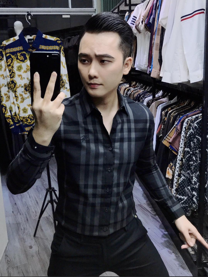 Men's knitted 2 PCs thigh high quality striped plaid long sleeve shirt short sleeve