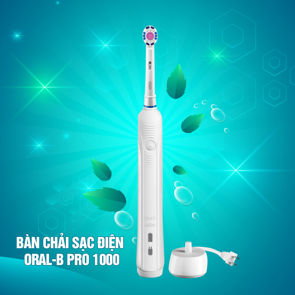 Bàn chải đánh răng Oral B điện Oral B Pro 1000