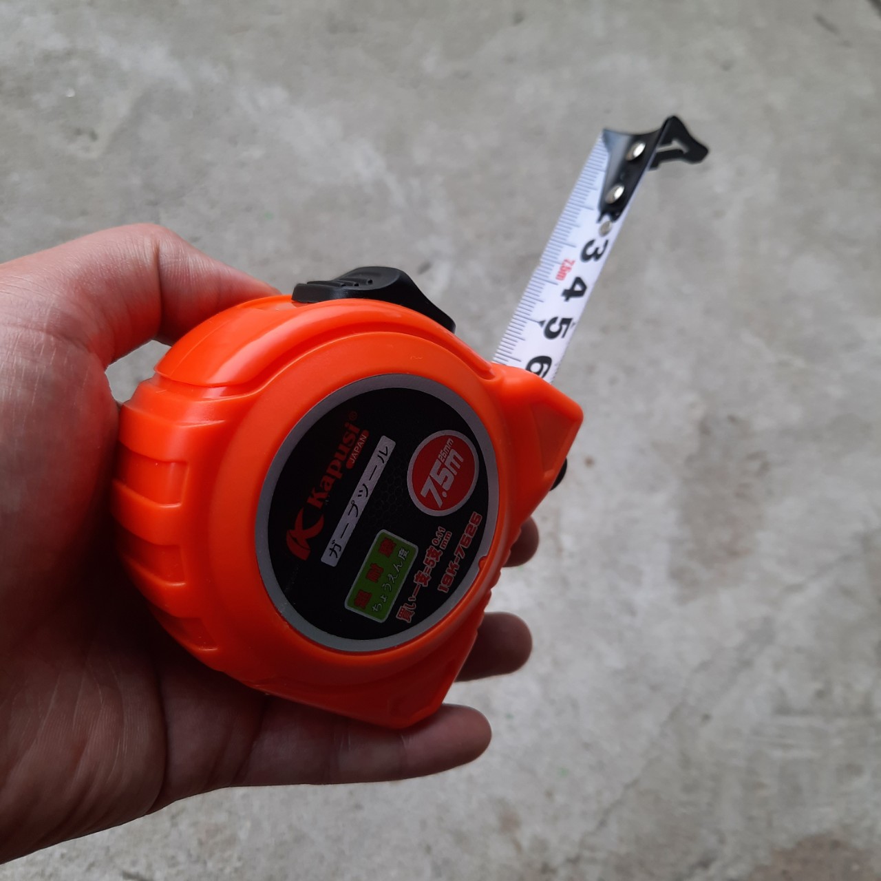 Thước mét, thước rút, thước cuộn Kapusi 7,5mét ( cam)