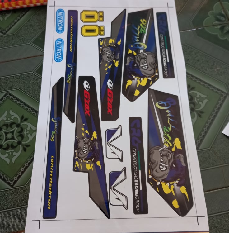 tem rời dream bulldog xanh đỏ