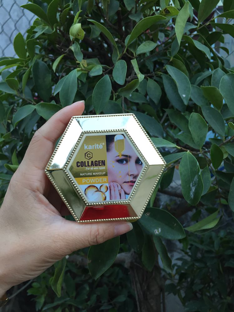 [Ảnh thật] Phấn phủ siêu mịn collagen 2 tầng karite