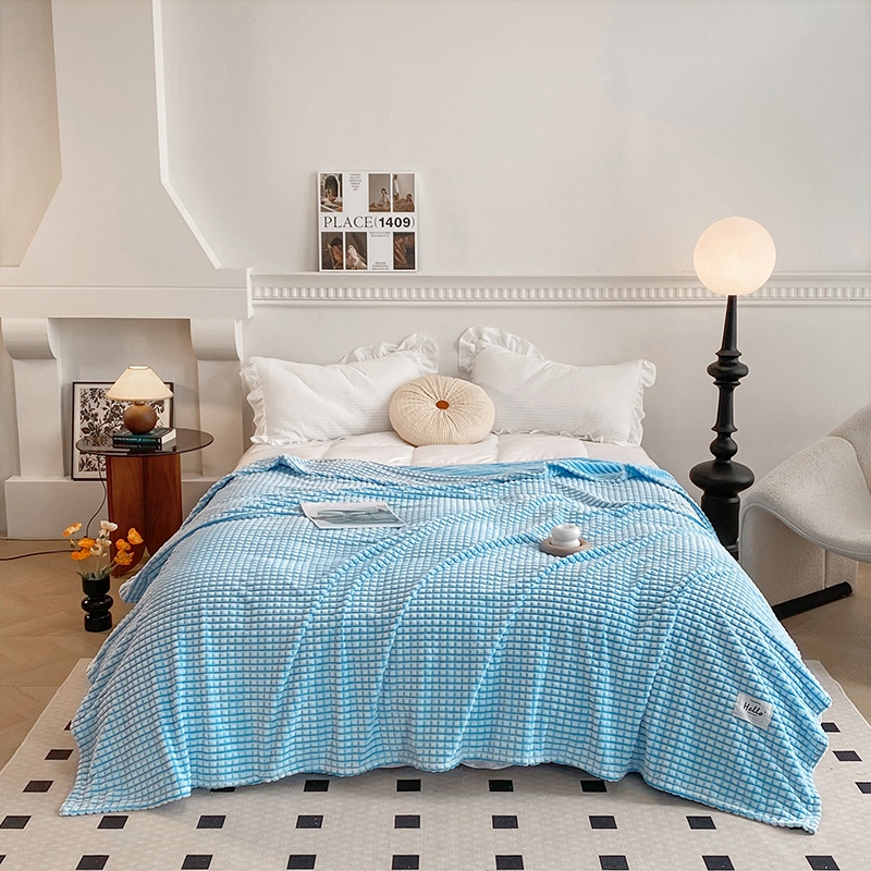 AKA HOME Chăn Flannel tăm, chăn văn phòng 2mx2m3 hàng cao cấp, Chăn cỡ Queen Chăn sofa văn phòng Chăn ngủ nhiều màu siêu mềm mịn