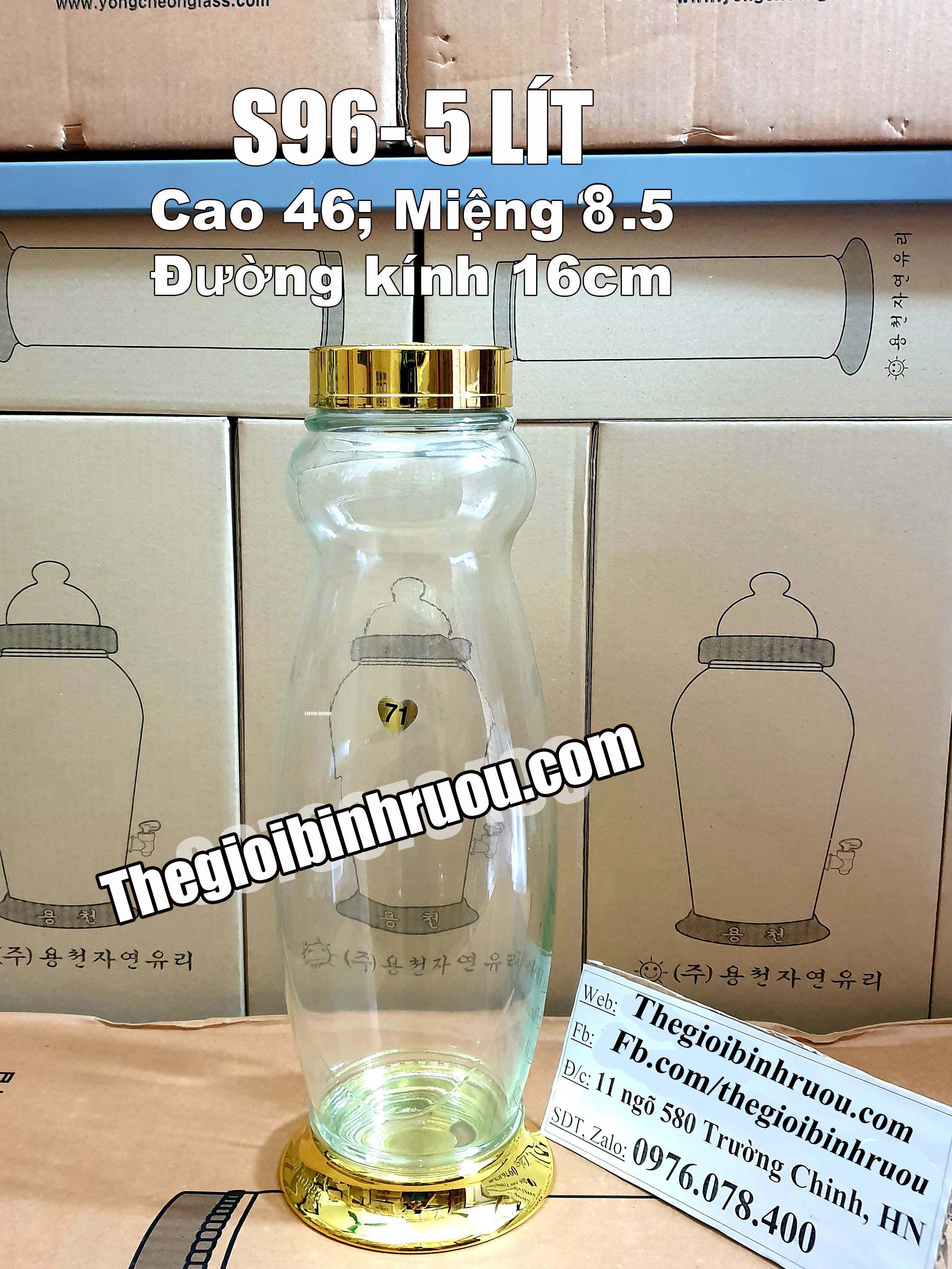 Bình Ngâm Rượu Hàn Quốc 5 Lít (Bình Hồ Lô)