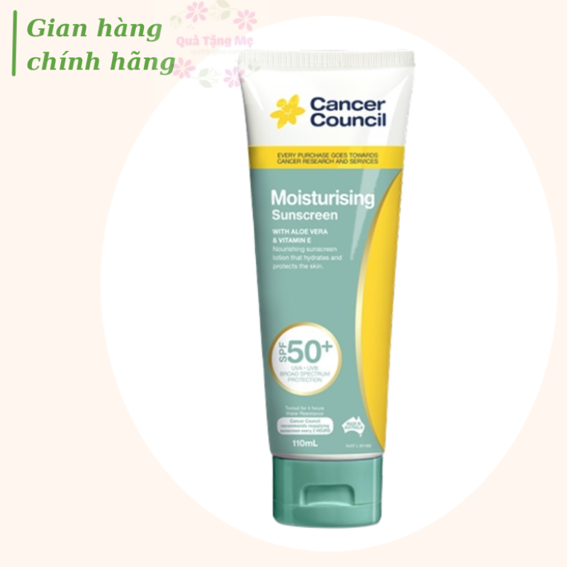 Kem Chống Nắng Dưỡng Ẩm Cancer Council Moisturising Sunscreen SPF 50+110ml cao cấp