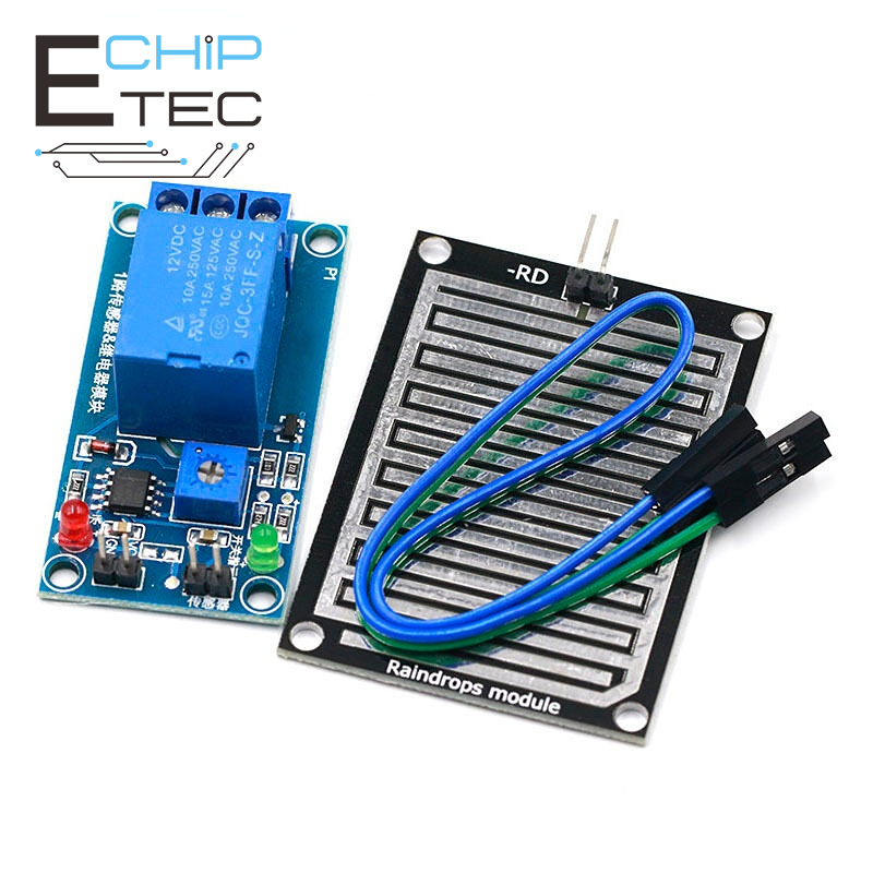 Mô-đun cảm biến phát hiện mưa điều khiển rơ le DC 12V cho bộ robot Arduino-INTL