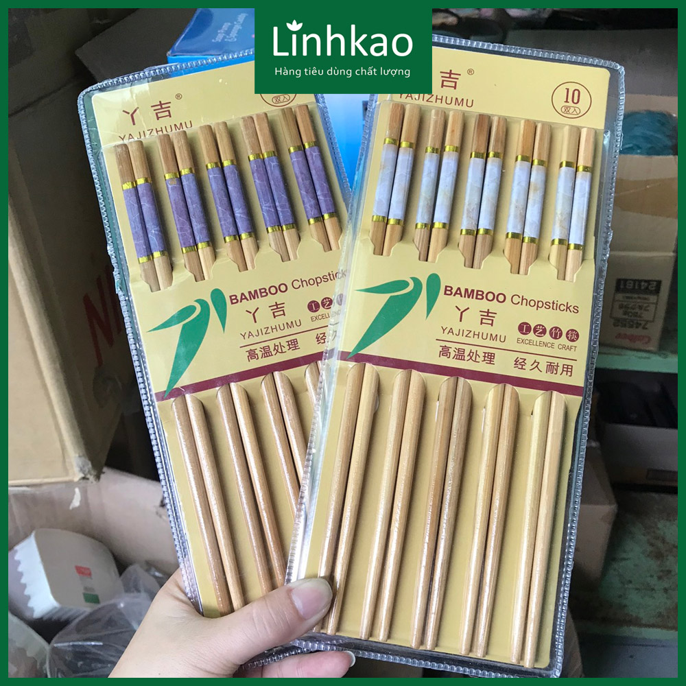 Đũa tre cao cấp hộp 10 đôi