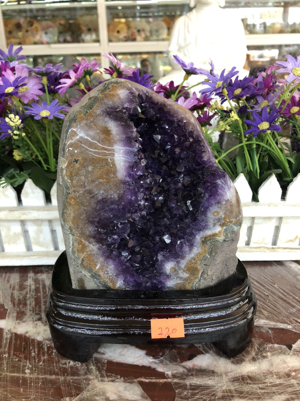 Large Natural Amethyst Crystal Clusters Stone from Brazil Raw Geode Quartz - Deep Purple Color