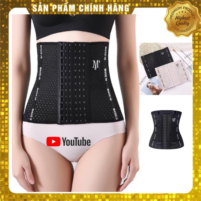 Đai nịt bụng m+ latex gen nịt giảm mỡ bụng định hình thon gọn vòng eo sau sinh 6 nấc cài chống cuộn