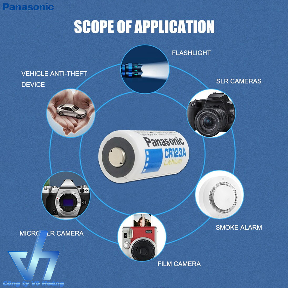 Pin máy ảnh Panasonic CR123A - 2 viên - Lithium 3V