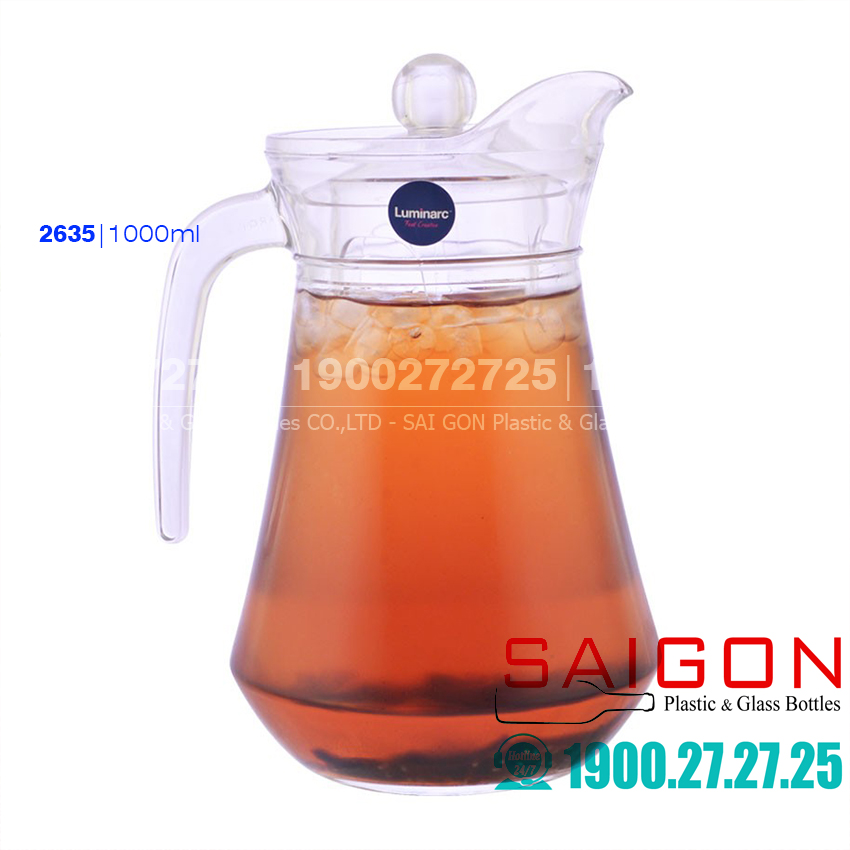 [HCM]Bình Thủy Tinh Luminarc ARC 1000ml  Thủy Tinh Cao Cấp