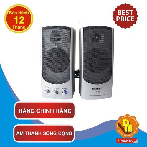 Loa Vi Tính  Loa Vi Tính 2.0 SOUNDMAX A140- A150 - Âm Thanh Sống Động- Chính Hãng 100%- Giá Rẻ