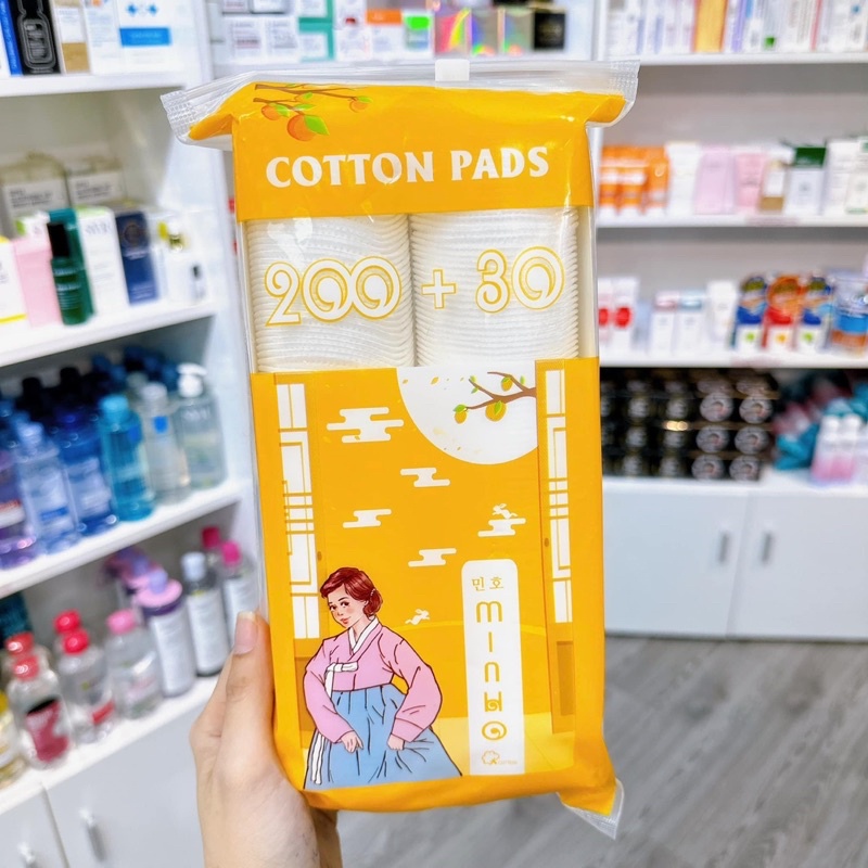 Bông tẩy trang Hàn Quốc Minho 230 miếng