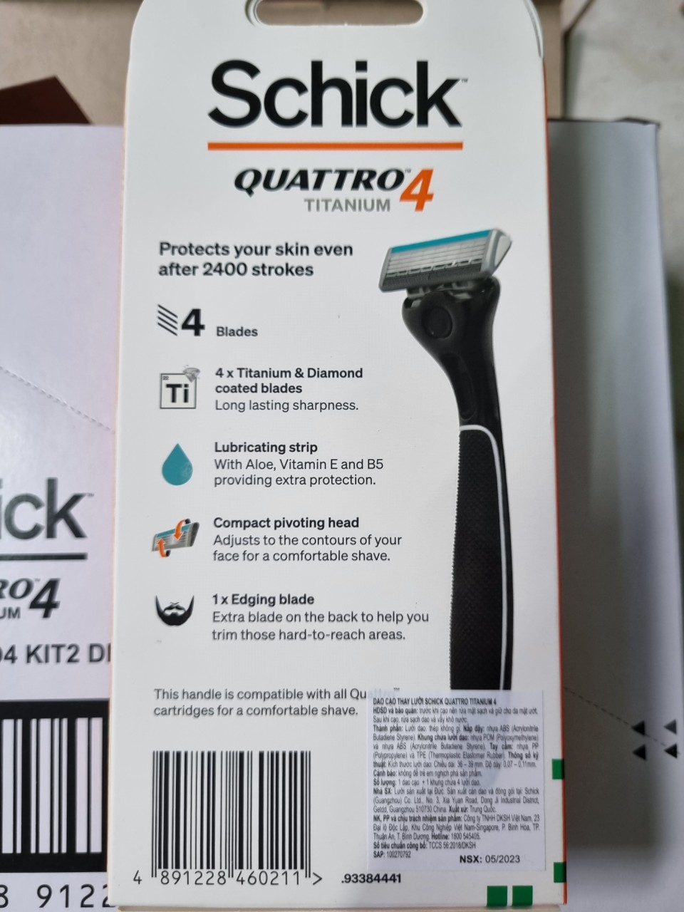 Dao Cạo Râu SCHICK QUATTRO TITANIUM 4 lưỡi
