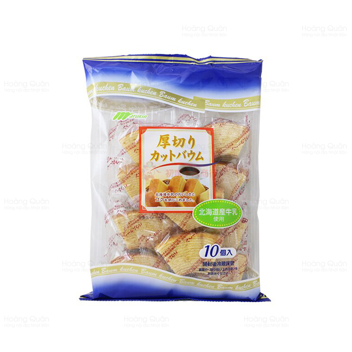 [HCM]Bánh Baumkuchen Marukin Vị Cà Phê Gói 240gr (9 bánh)