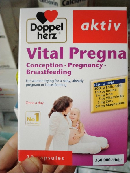 Doppelherz Aktiv Vital Pregna -Viên uống bổ sung Vitamin và khoáng chất cho bà bầu