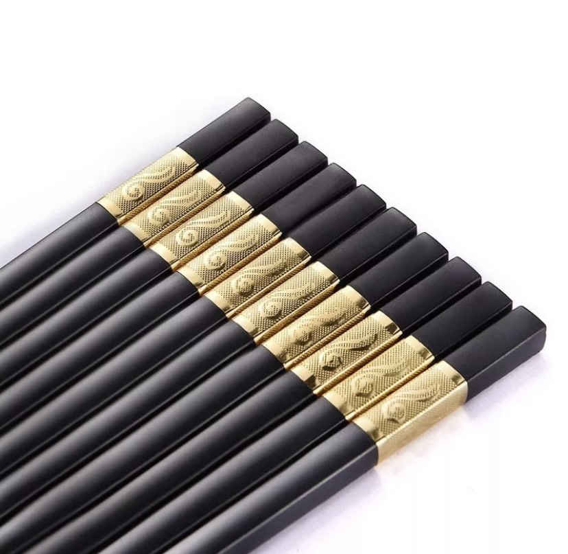 (mua 10 tặng 1) combo 10 đôi đũa nhật kháng khuẩn chống trượt cao cấp 24cm