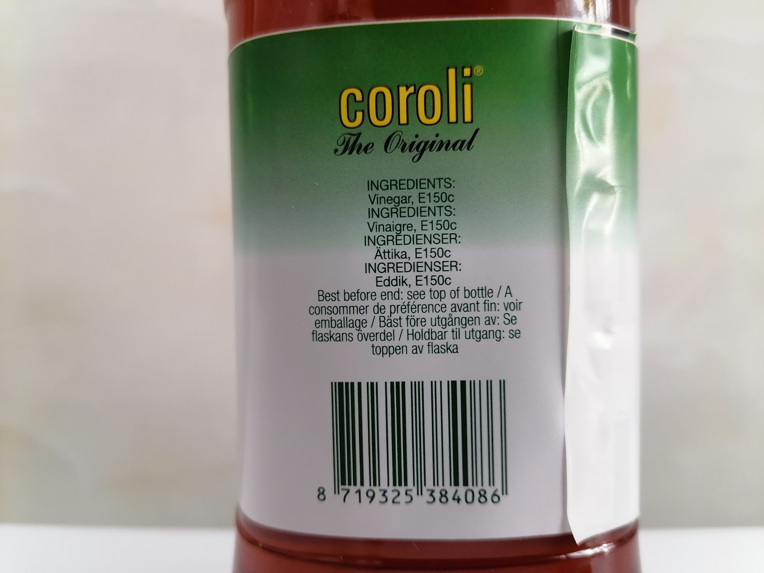 [1 Lít] Giấm ĐỎ [Netherlands] COROLI Red Vinegar (tgc-hk)
