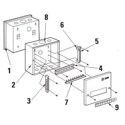 Tủ điện vỏ kim loại chứa 4 Module SINO ( 20x13x6.5 )