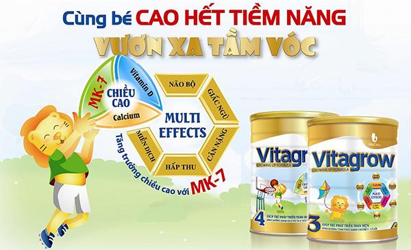 Sữa vitagrow 2+ 900gr (2 tuổi trở lên)