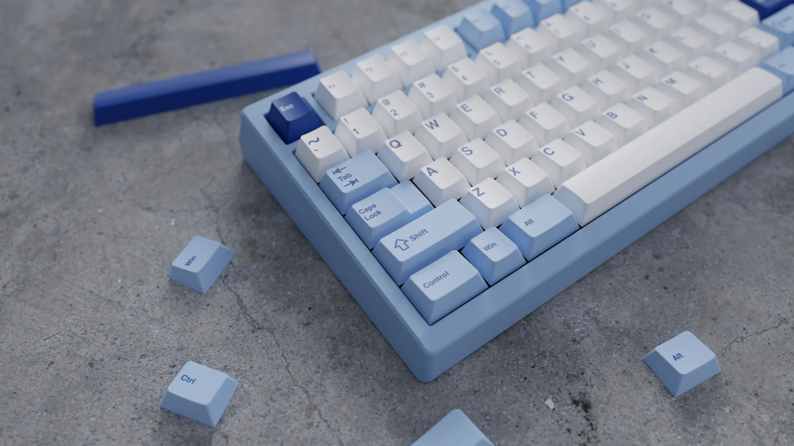 Bộ Nút Bàn Phím Cơ | Keycap Cherry WS Blue Oasis | PBT Doubleshot