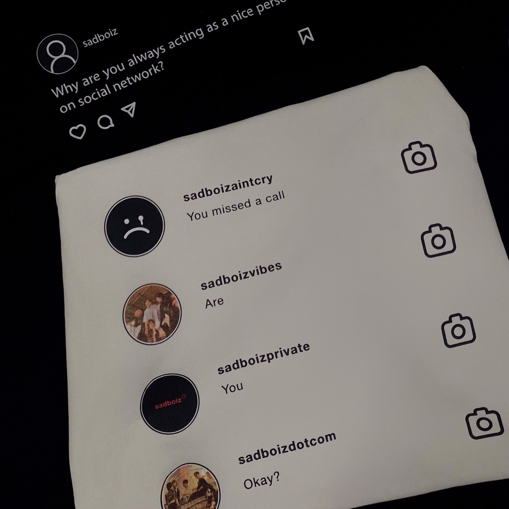 Áo thun SADBOIZ SADTAGRAM BLACK