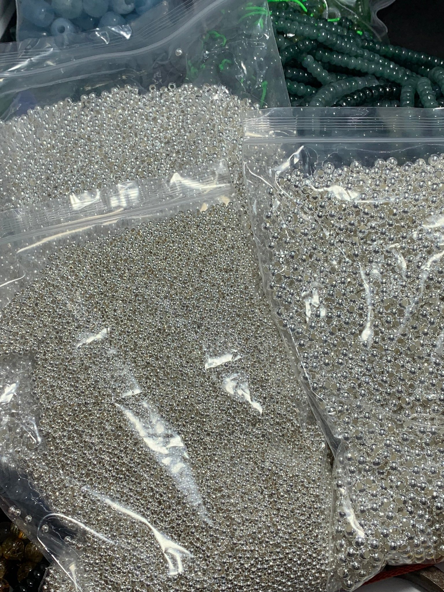 combo 20 viên bi bạc trơn 3mm