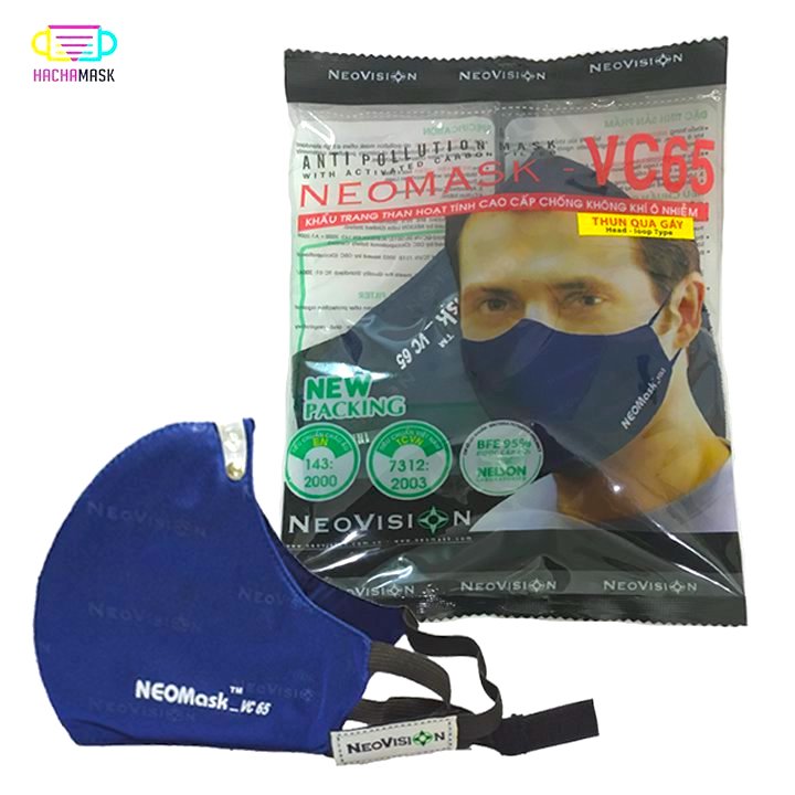 Anti Pollution Wear-Over-Head Face Mask With Replacable Activated Carbon Filter Inside Model VC65