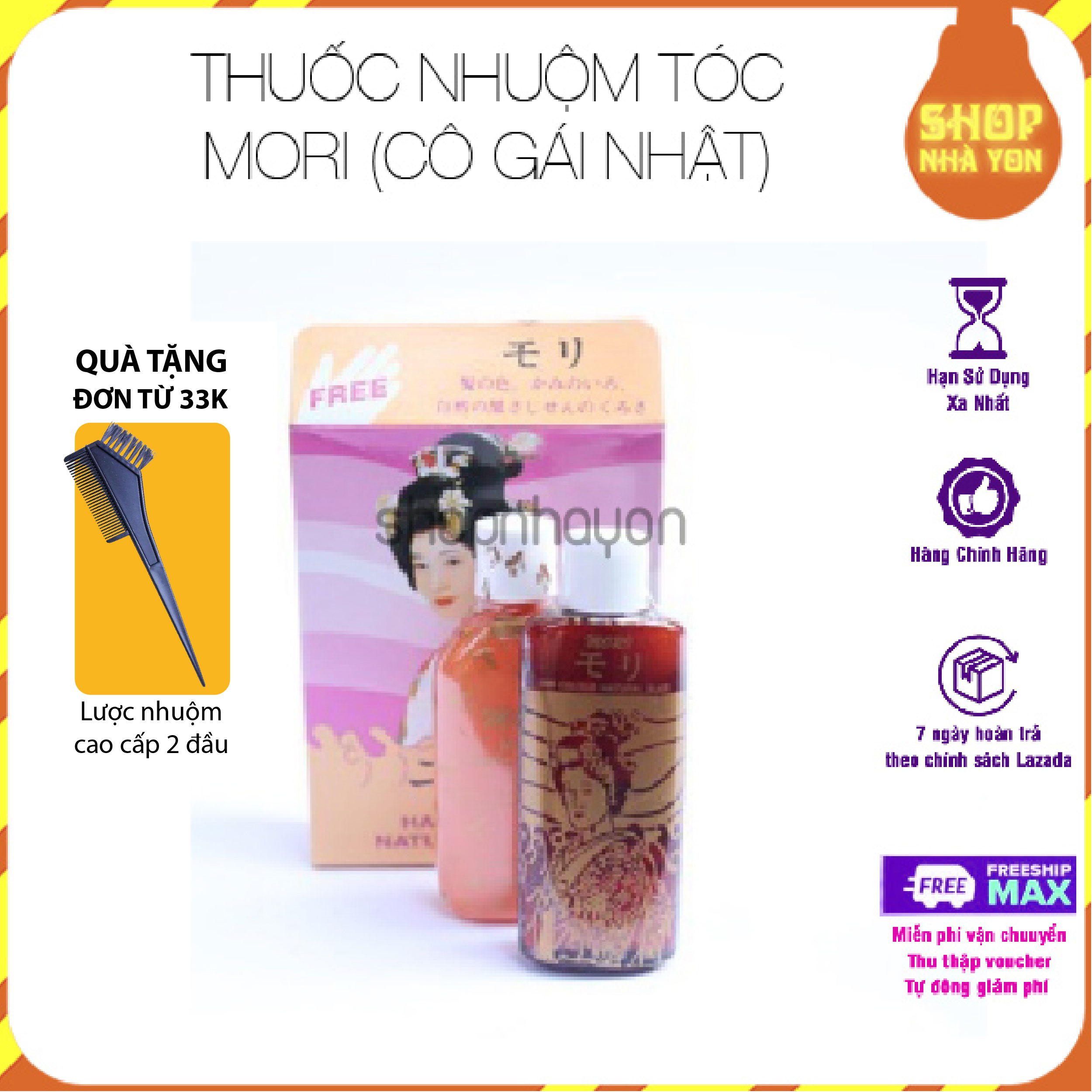 Thuốc nhuộm ĐEN tóc cô gái Nhật Gồm 2 chai