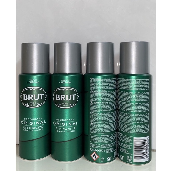 Xịt khử mùi BRUT DÉODORANT ORIGINAL 200ml