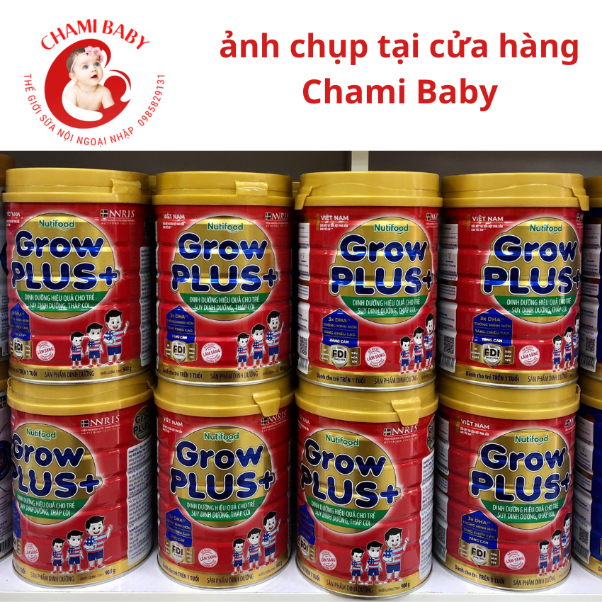 Sữa Bột Grow Plus Đỏ 900G Cho Trẻ Thấp Còi. Date luôn mới