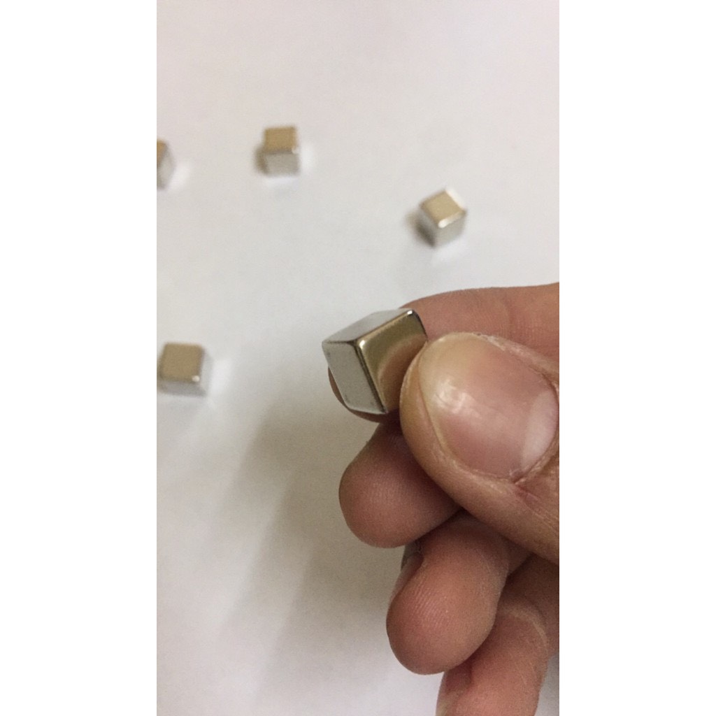 Nam châm đất hiếm hình vuông  10x10x10mm ( set 10 viên ).