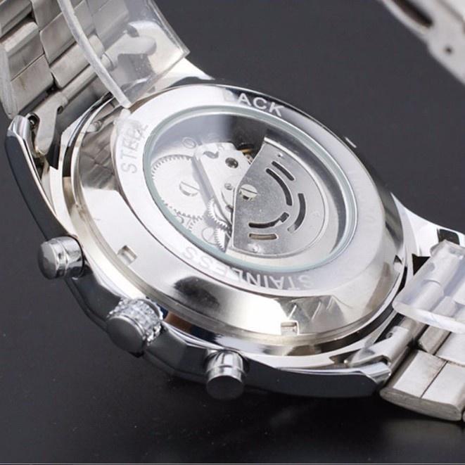 [HCM]Đồng hồ nam Winner W050 cơ lộ máy có lịch