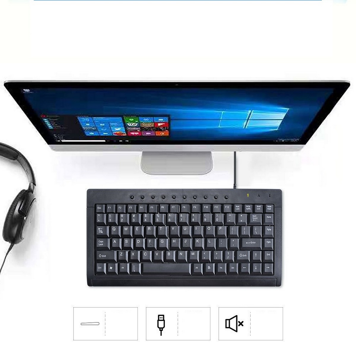 Bàn phím mini k260 có dây màu đen chất lượng cao
