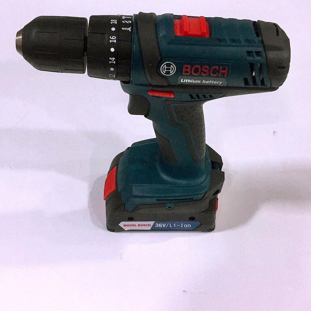 Máy Khoan Pin Bossch Malaysia 36V 18 Tốc Độ Nhanh Chậm Đèn Báo Pin Có Búa Khoan Xiết Mở Vít