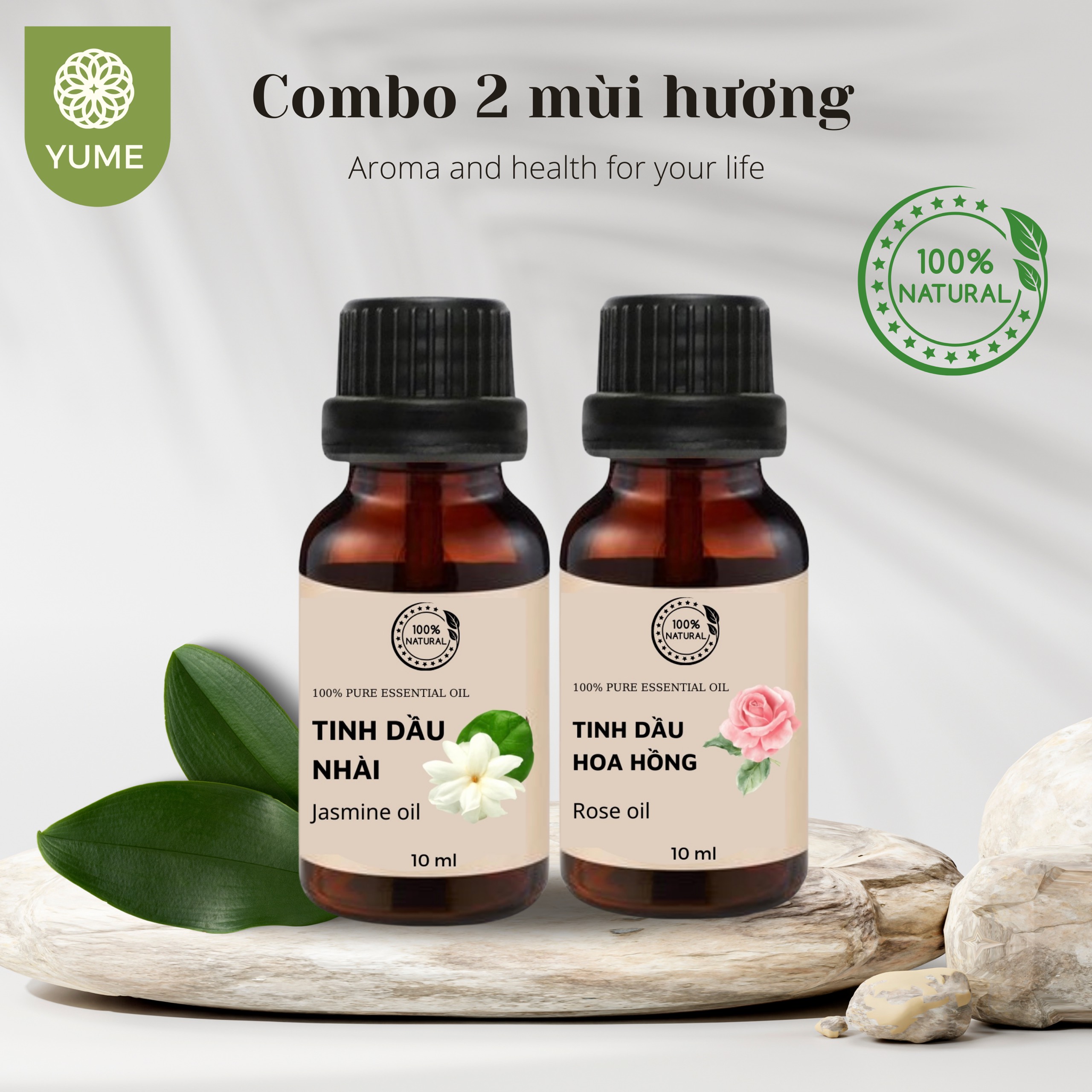 [HCM]BỘ 2 CHAI TINH DẦU HOA HỒNG VÀ LÀI CAO CẤP DỊU NHẸ THƠM MÁT TINH DẦU MÁY XÔNG TINH DẦU THƠM